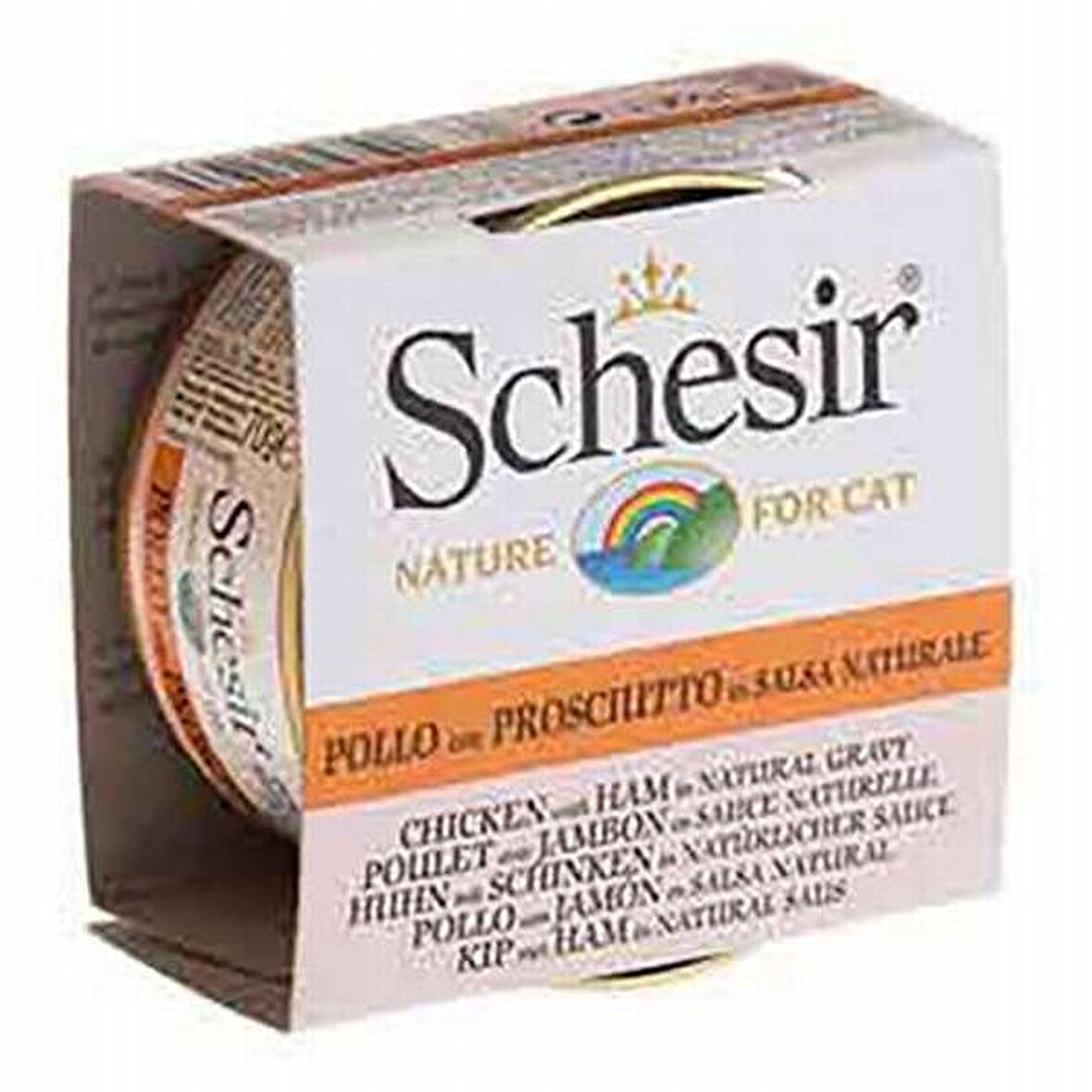 Schesir Naturel Soslu Tavuklu ve Karidesli Kedi Konservesi 70 Gr