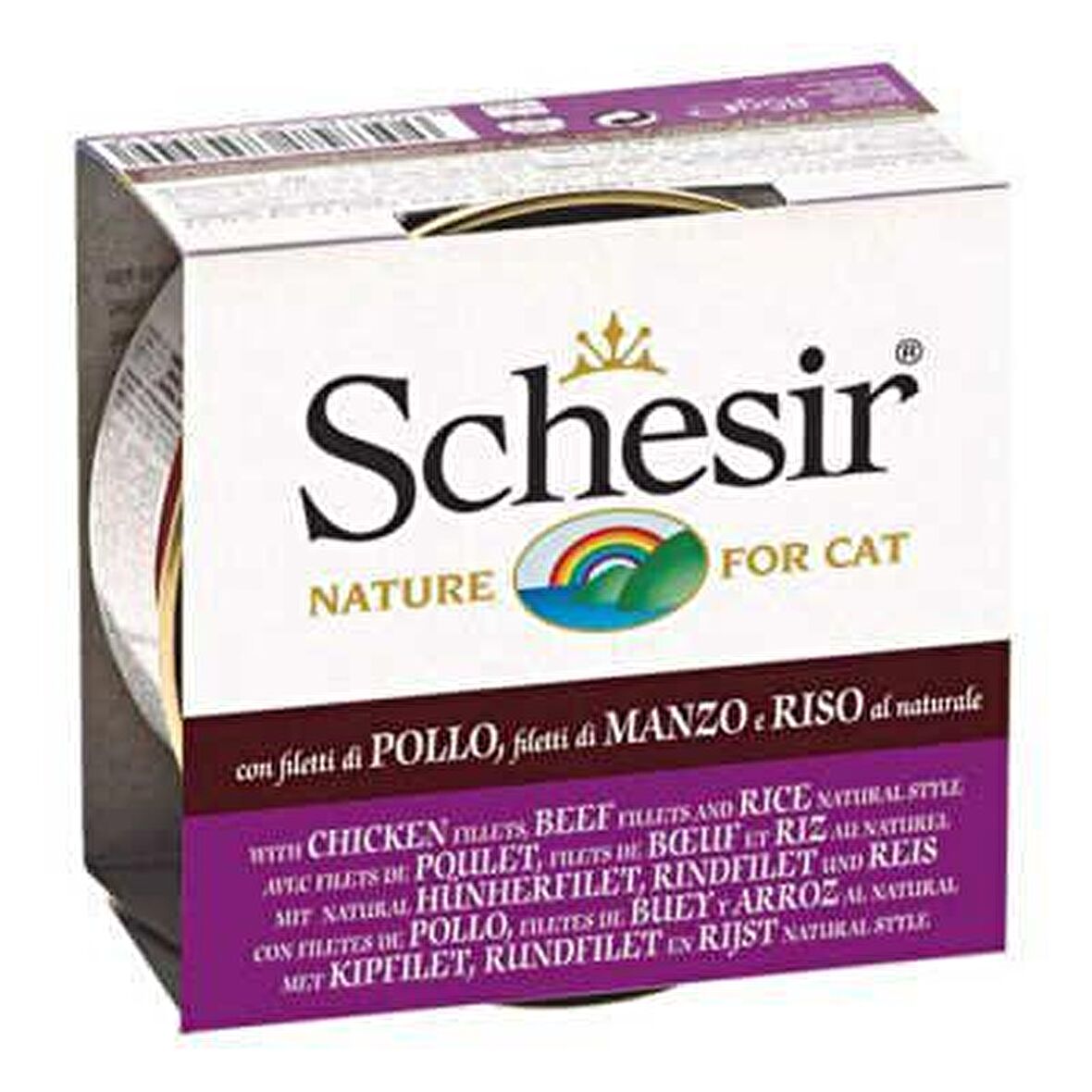 Schesir Doğal Tavuk Sığır Etli Kedi Konservesi 85 Gr