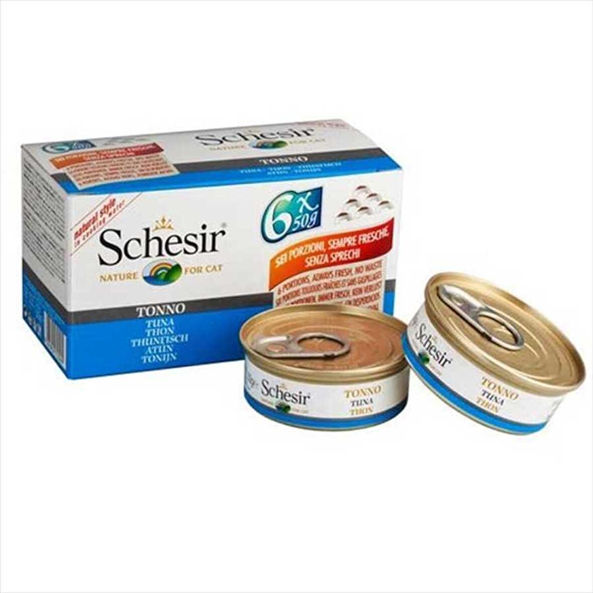 Schesir Multipack Ton Balıklı Kedi Yaş Maması 50 Grx6 Adet