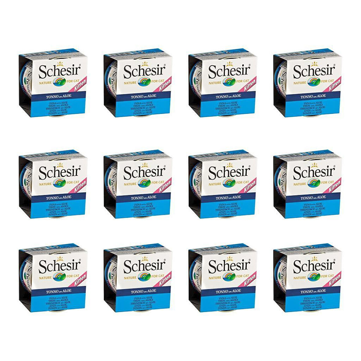 Schesir Ton Balık Ve Aloeveralı Yaş Yavru Kedi Maması 85gr 12 Adet