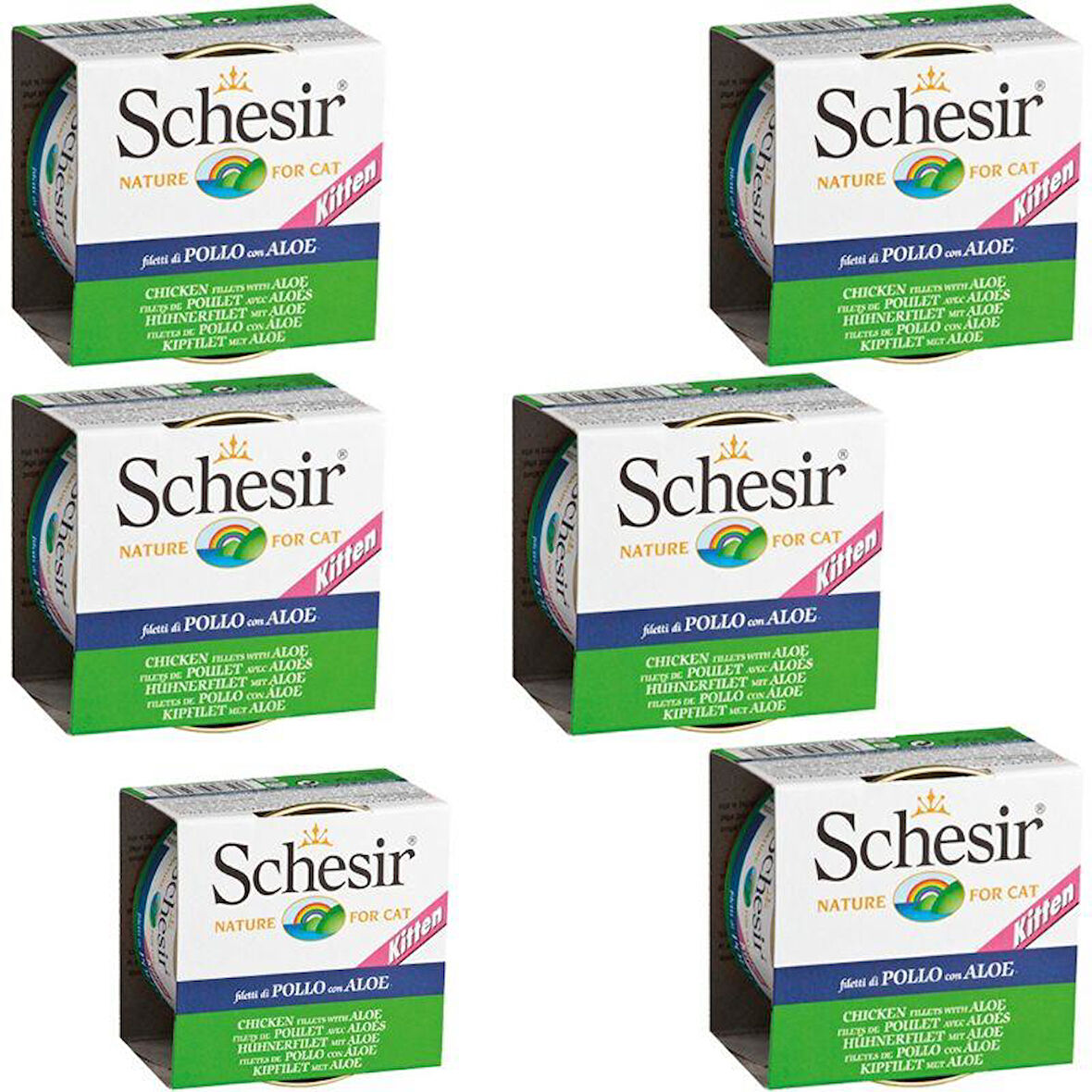 Schesir Nature Yavru Kedi Yaş Mama Tavuklu Ve Aloe Veralı 85 gr X 6 ADET