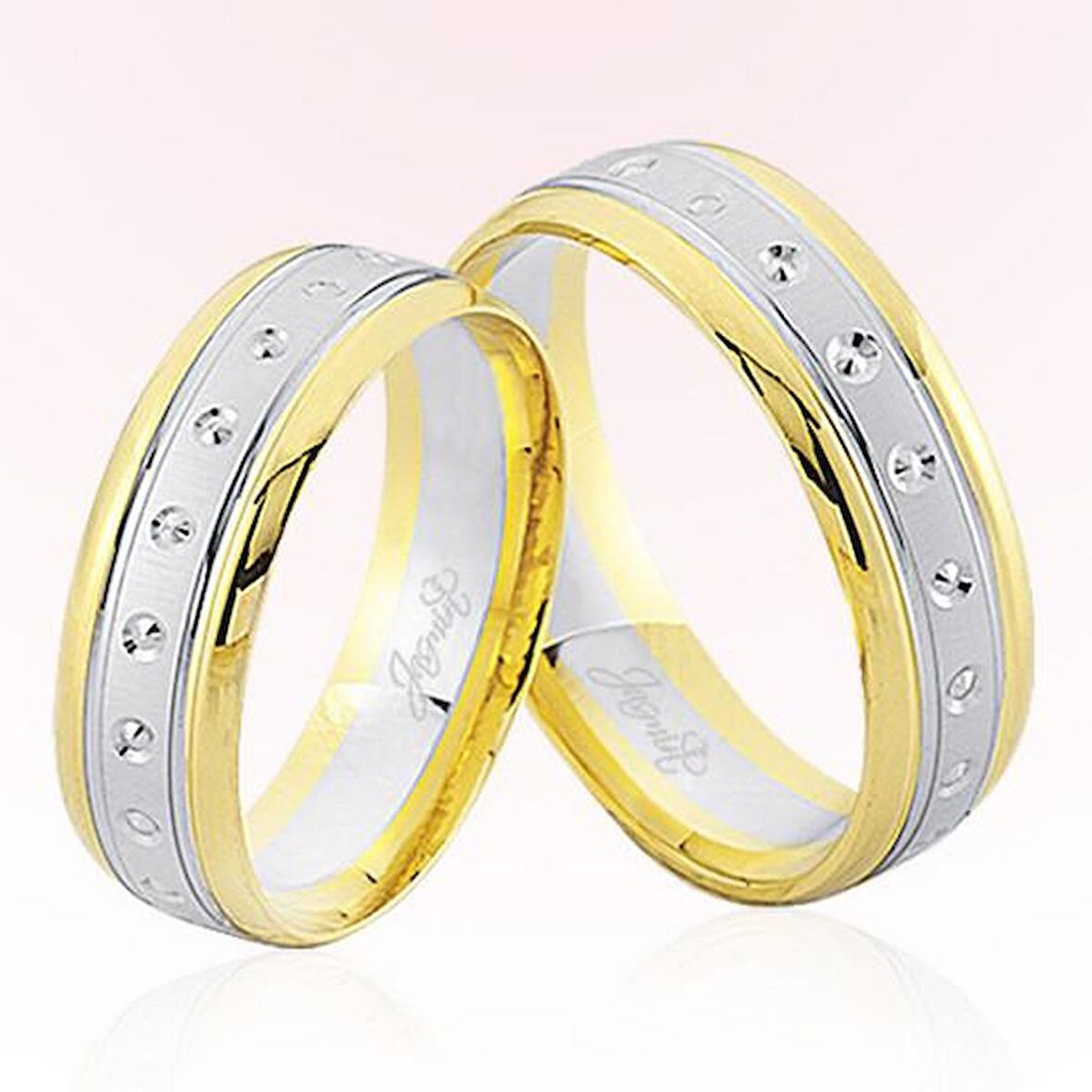 Sarı Beyaz Altın Alyans 8006