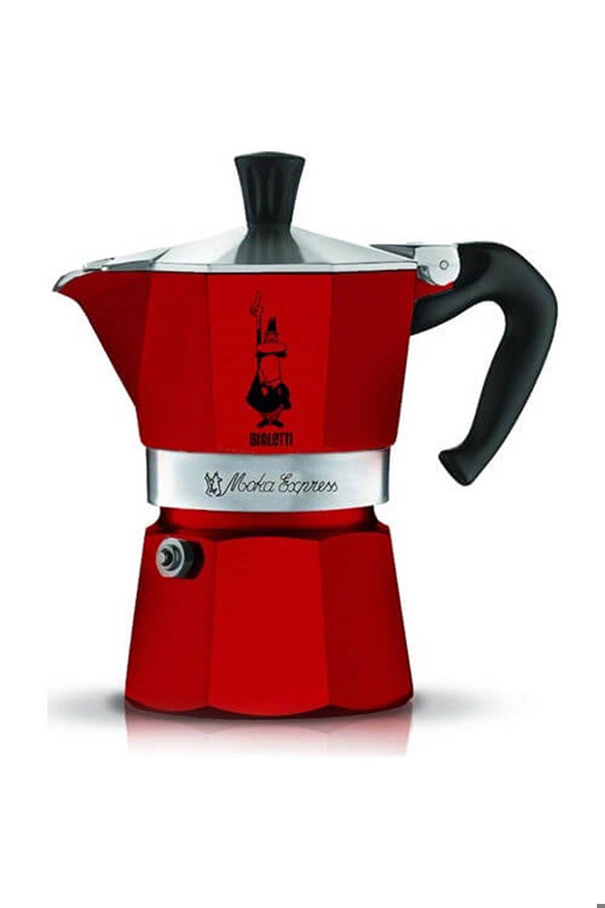 Raınbow 1 Fincan Kırmızı Moka Pot