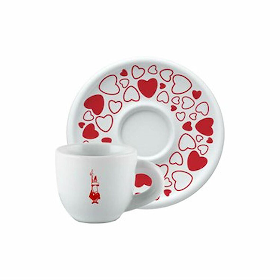 Bialetti Y0Tz100 Cappuccino Cup White And Red