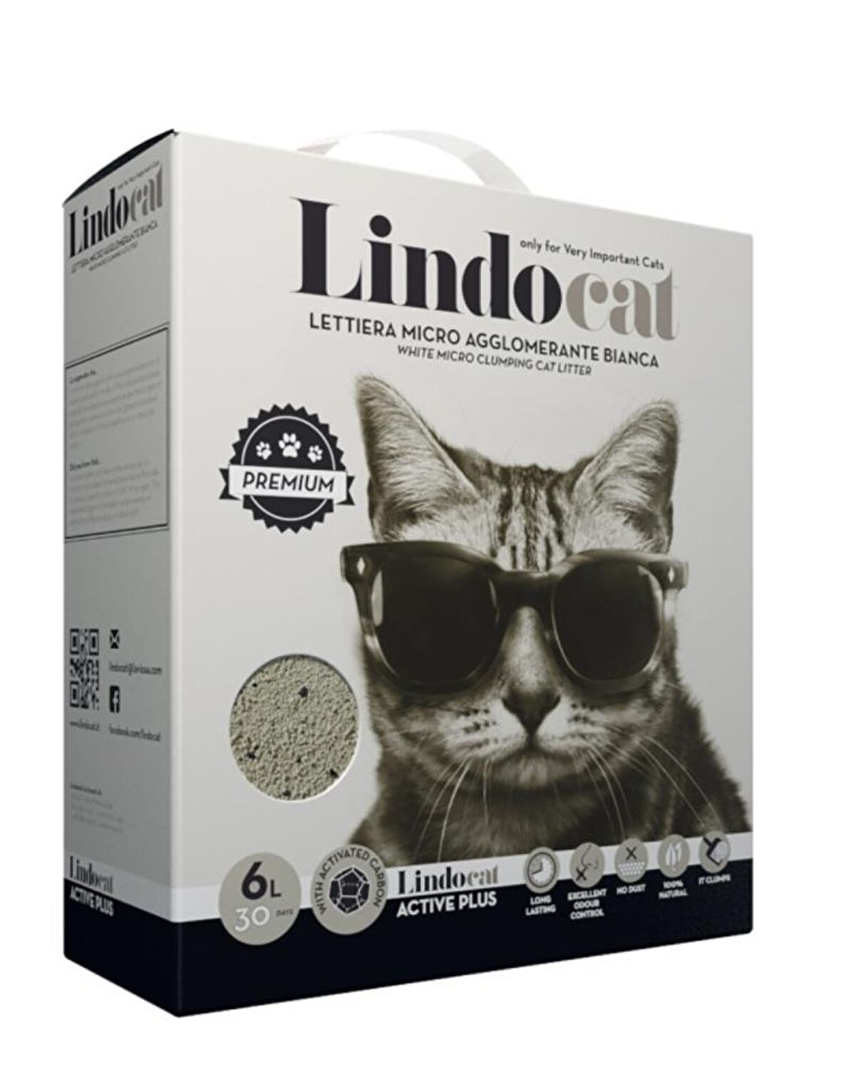 Lindo Cat Active Carbon Kutu Taneli Kedi Kumu 6 Lt