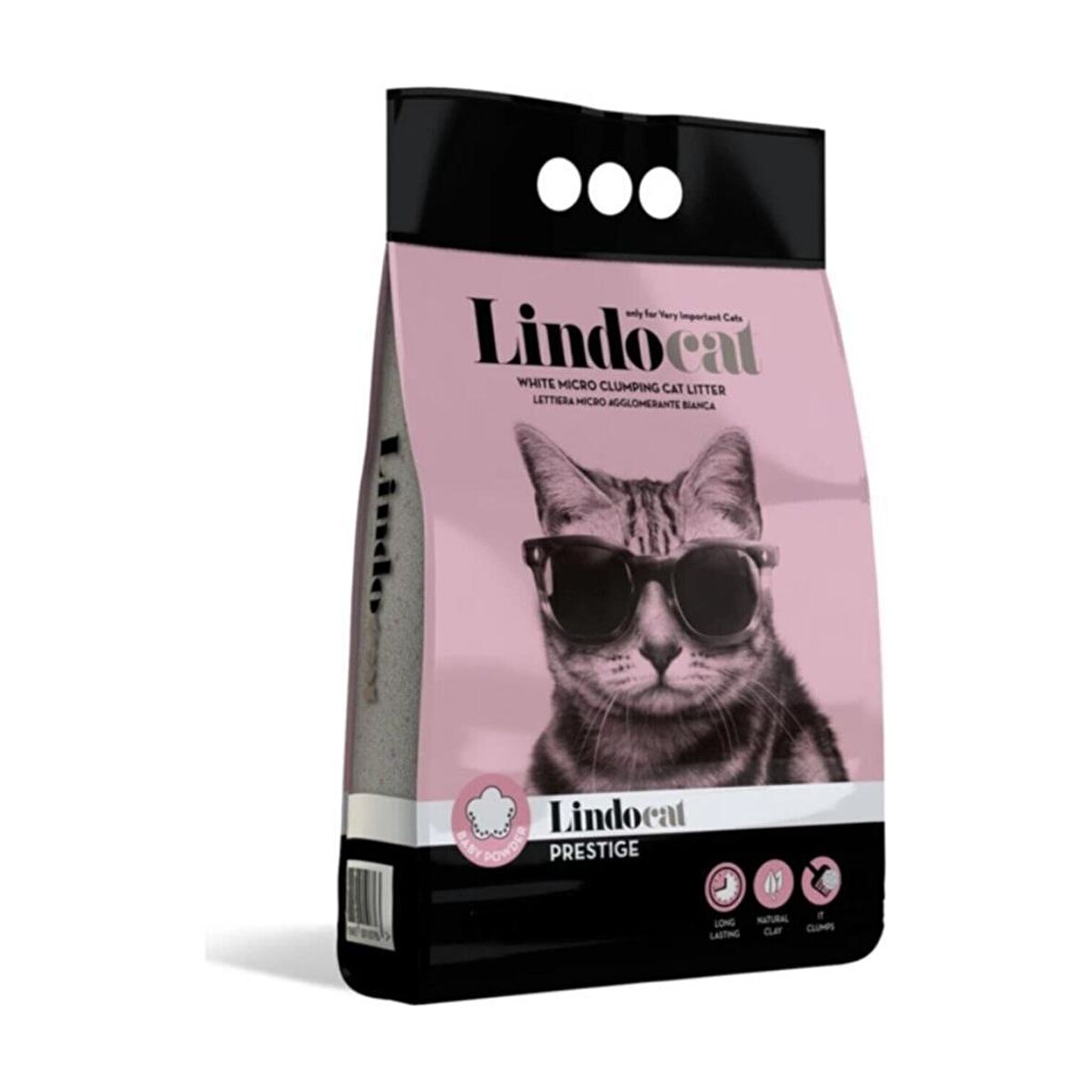 Lindo Cat Prestige Baby Powder Pembe İnce Taneli Kedi Kumu 5 Lt