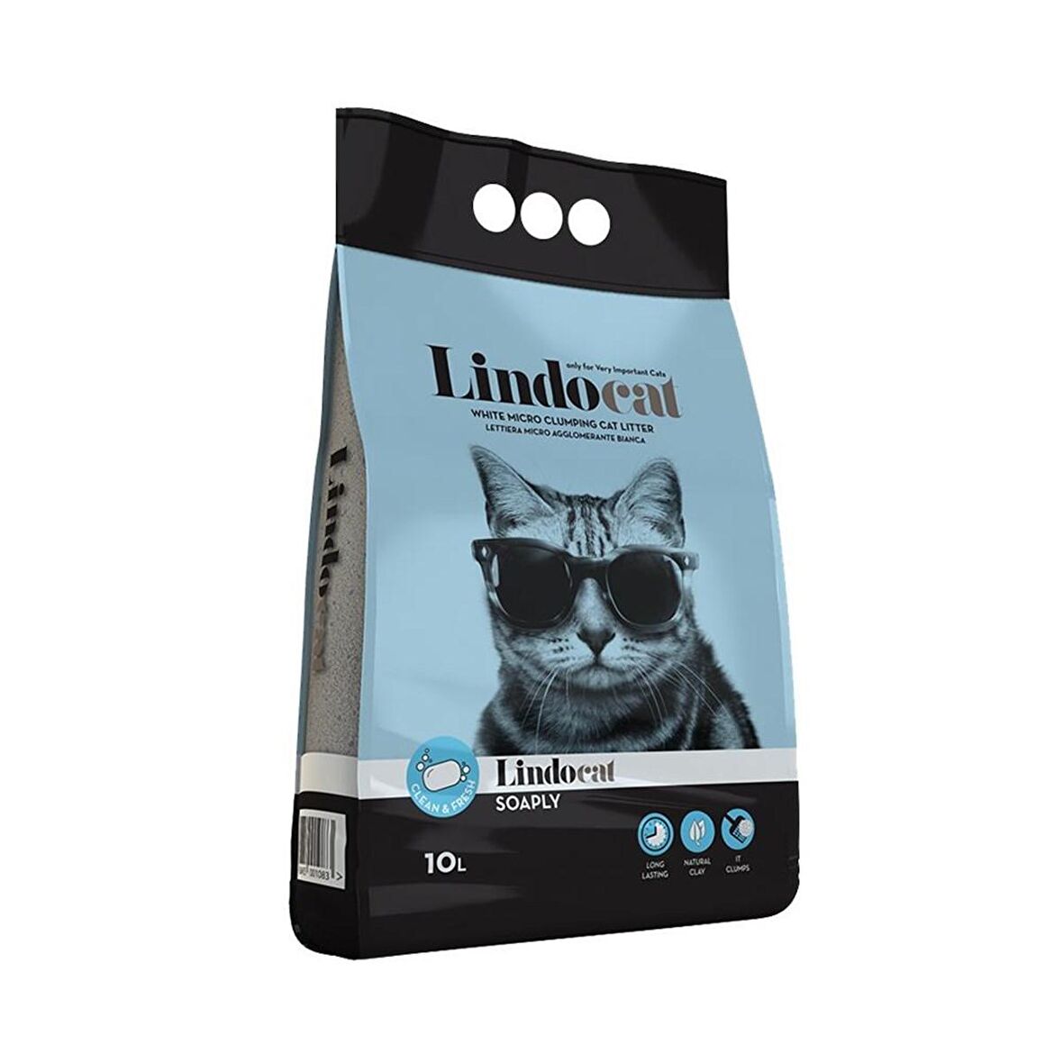 Lindo Cat Prestige Soaply Sabun Mavi İnce Taneli Kedi Kumu 10 Lt