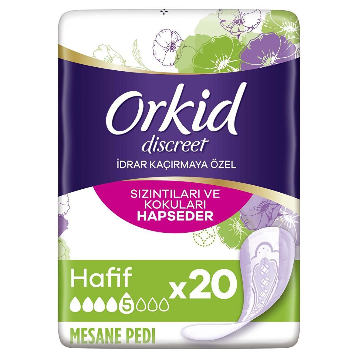 Orkid Discreet Mesane Pedi Hafif 20’li