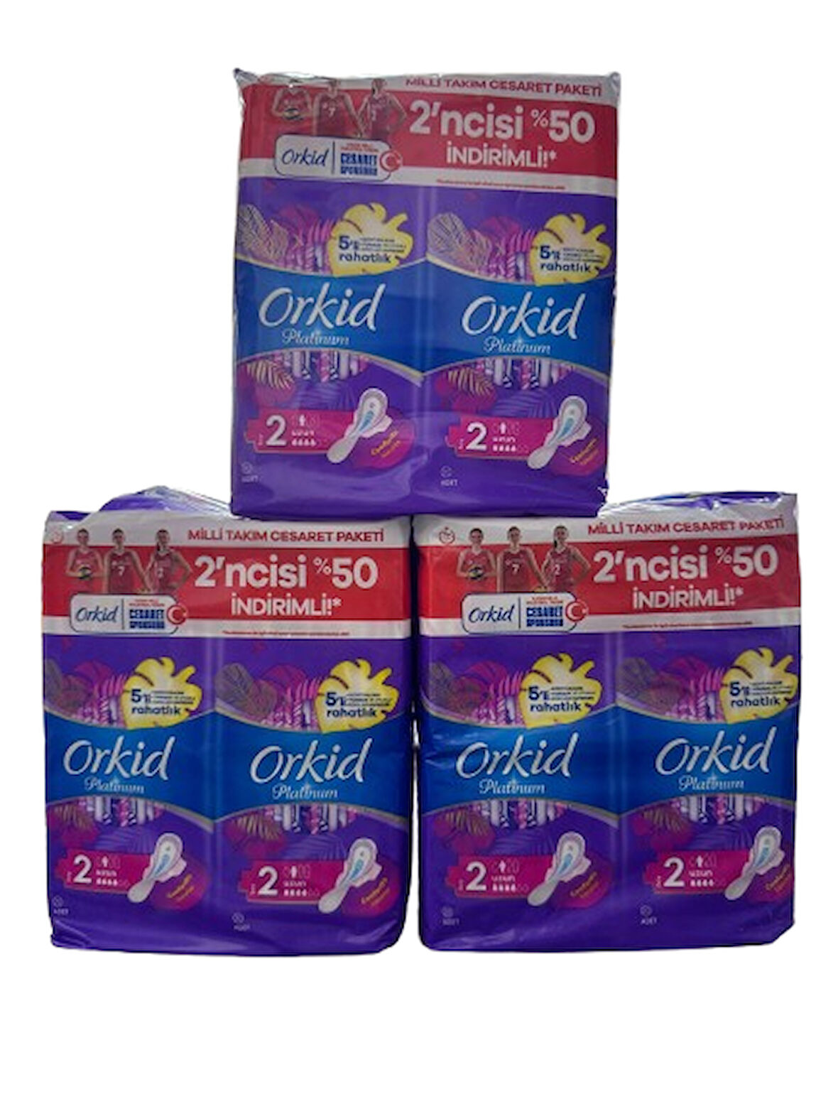 Orkid Platinum Hijyenik Ped Uzun 40 lı Cesaret Paketi (3*40=120 Adet)