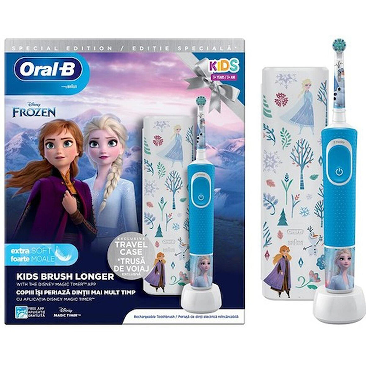 Oral-B Pro Çocuk Elektrikli Diş Fırçası Frozen Özel Sürüm - 2 Adet