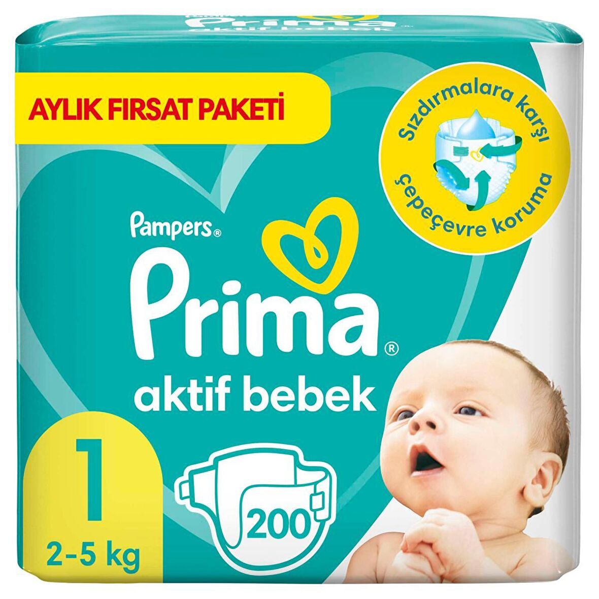 Prima Aktif Bebe 1 Numara Yenidoğan 200'lü Bel Bantlı Bez