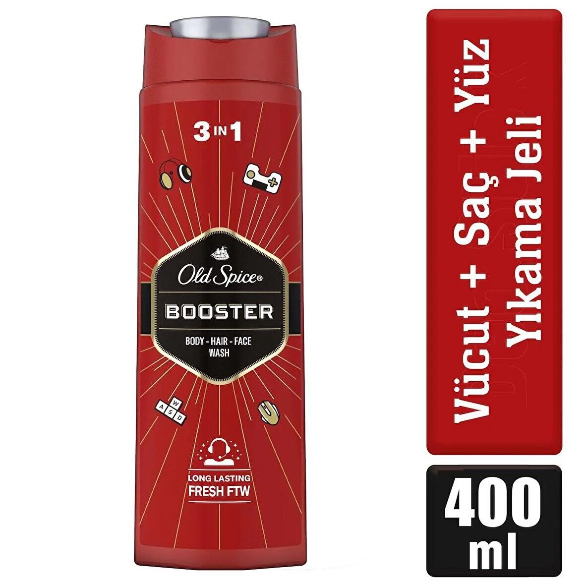 Old Spice Booster Erkekler İçin Duş Jeli ve Şampuan 400 ml