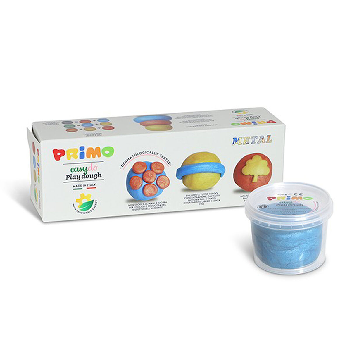 Primo Yumuşak Oyun Hamuru 3 Renk (3x100gr) - Metalik