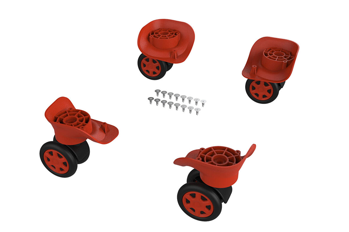 Keo-Plus ABS Valiz Tekerleği Çift Teker Turuncu Renk