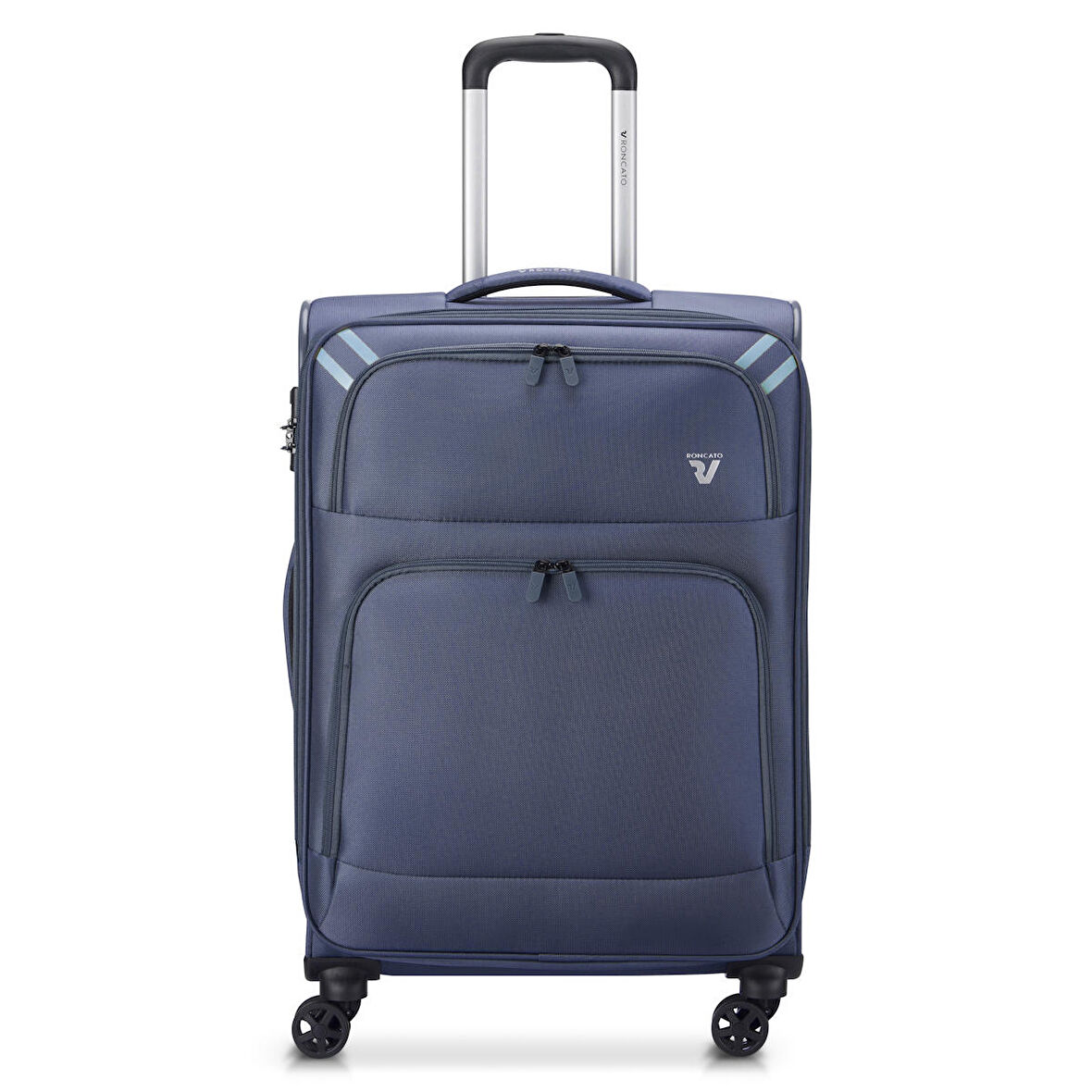 Tanımsız  Unisex Valiz 41306223 Roncato Twin Trolley Medıo 4R Blu notte