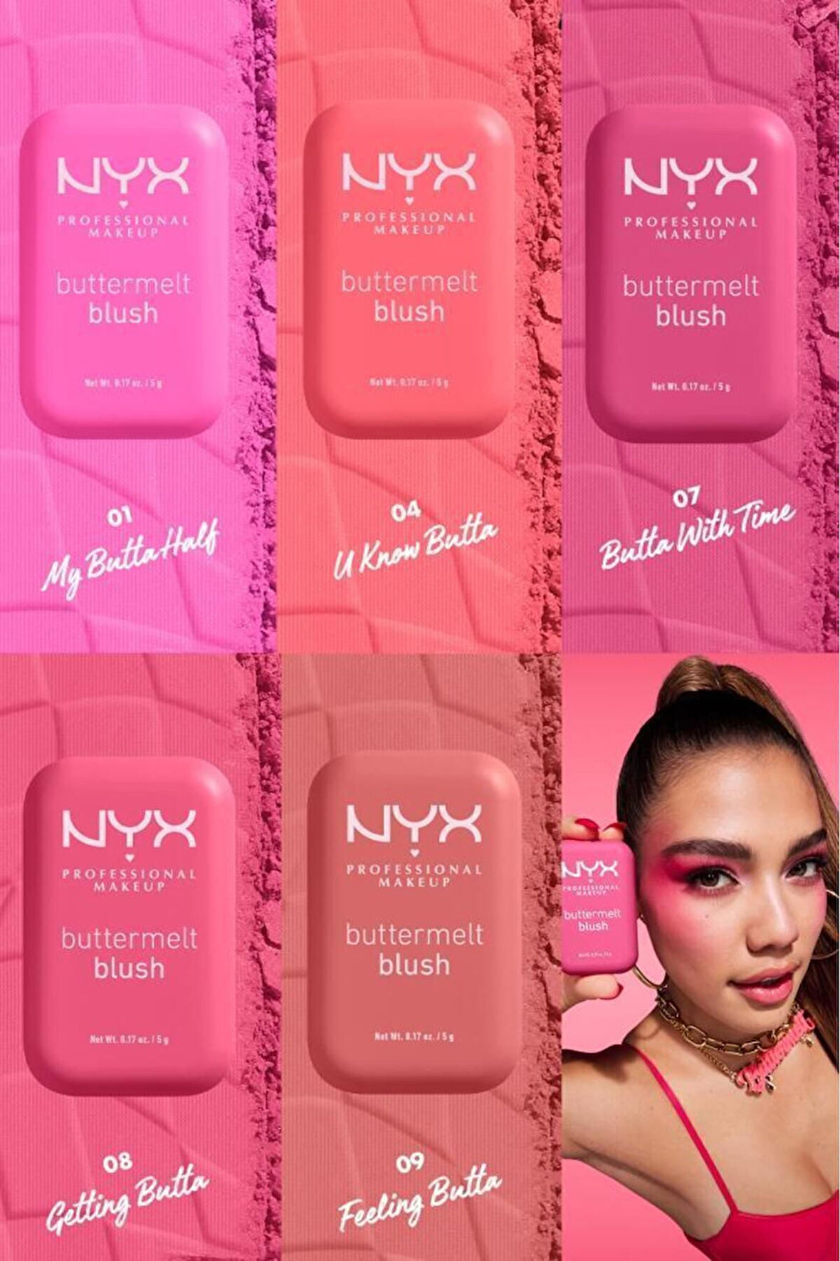 NYX Professional Makeup Buttermelt Blush Kremsi Pembe Pudra Allık - 08 Feelin Butta