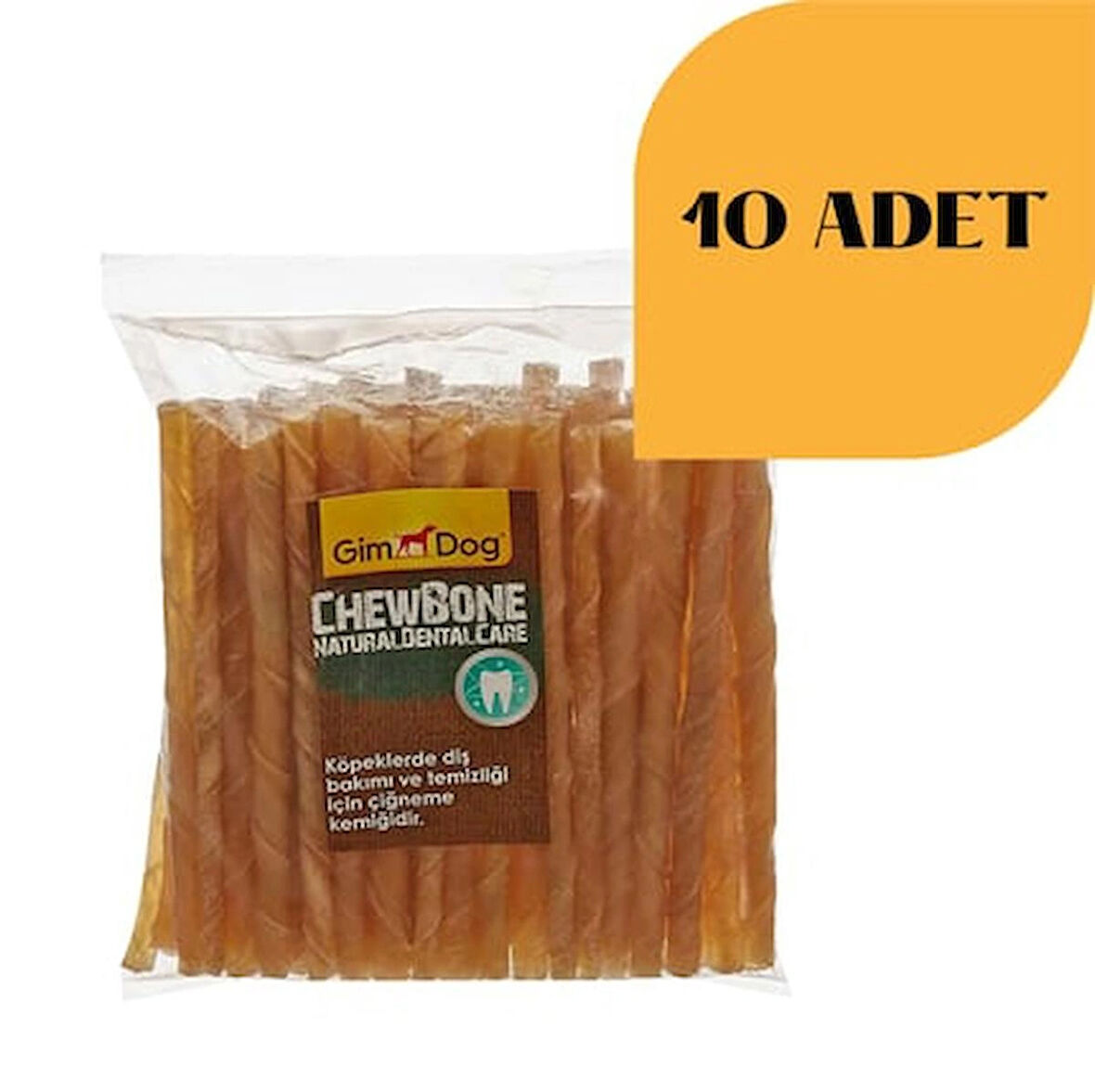 Gimdog Naturel Burgu Çubuk Köpek Ödülü (50Li Paket 5-6 Gr) 10 Adet