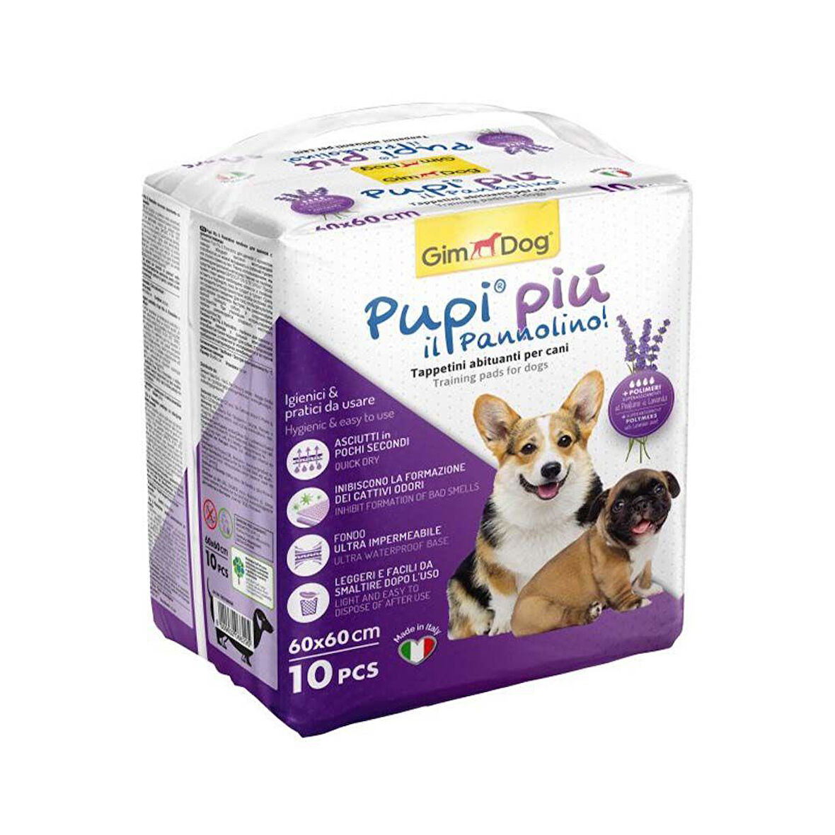 GimDog Pupi Piu Lavanta Kokulu Köpek Çiş Pedi 10'lu - 60x60cm