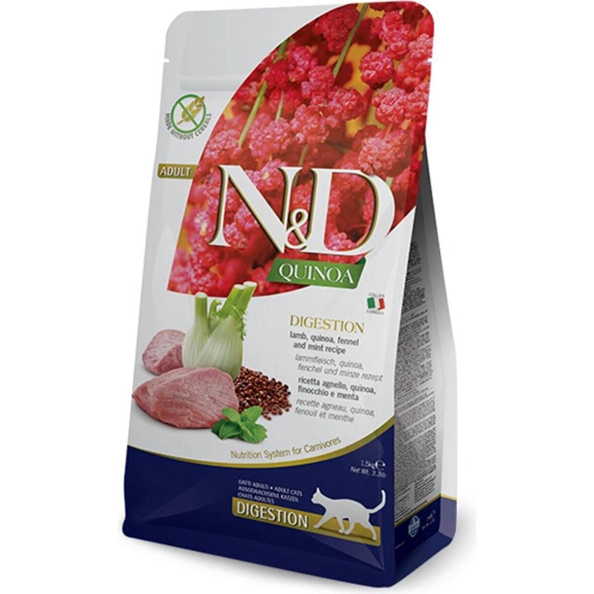 N&D Quinoa Digestion Kuzu Etli Yetişkin Kedi Maması