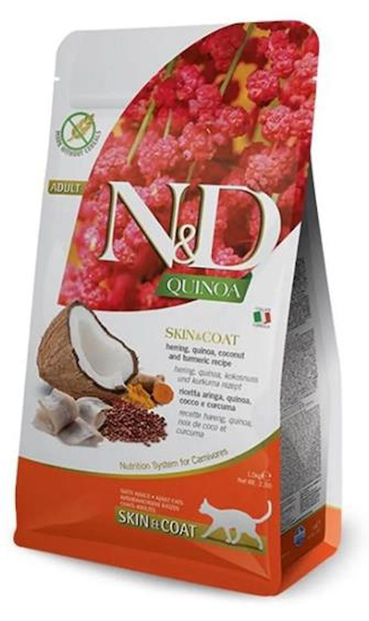 N&D Quinoa Kedi Skin Coat Ringa Balığı 1.5 Kg