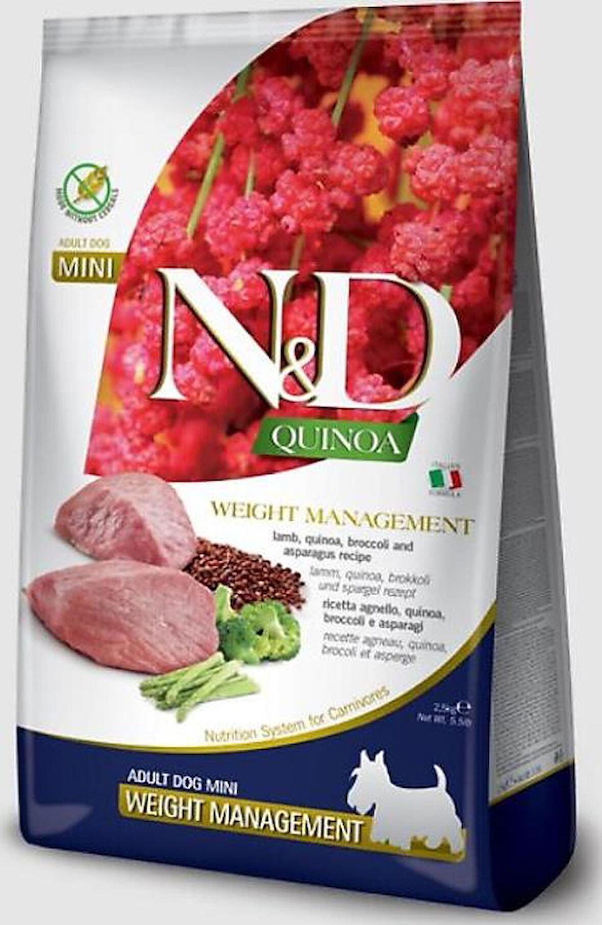 N&D Quinoa Köpek Digestion Yetişkin Mini 2.5 Kg