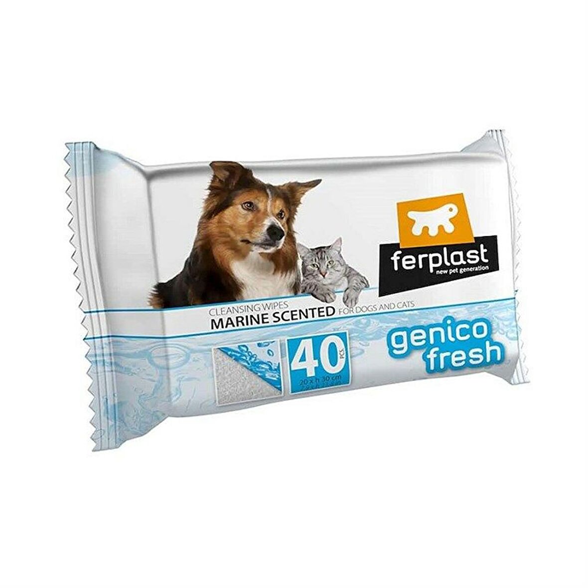 Ferplast Genico Fresh Okyanus Ferahlığı Kedi Köpek Temizlik Mendili 40lı