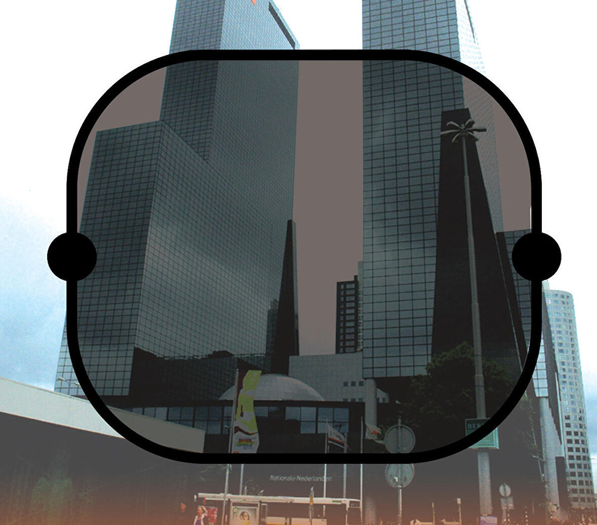 Cember yan cam perdesi - siyah / PEYA00