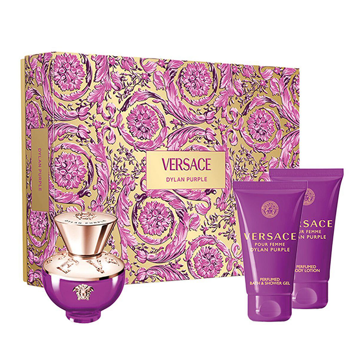 Versace Dylan Purple Edp 50 Ml + Body Lotion 50 Ml + Shower Gel 50 Ml