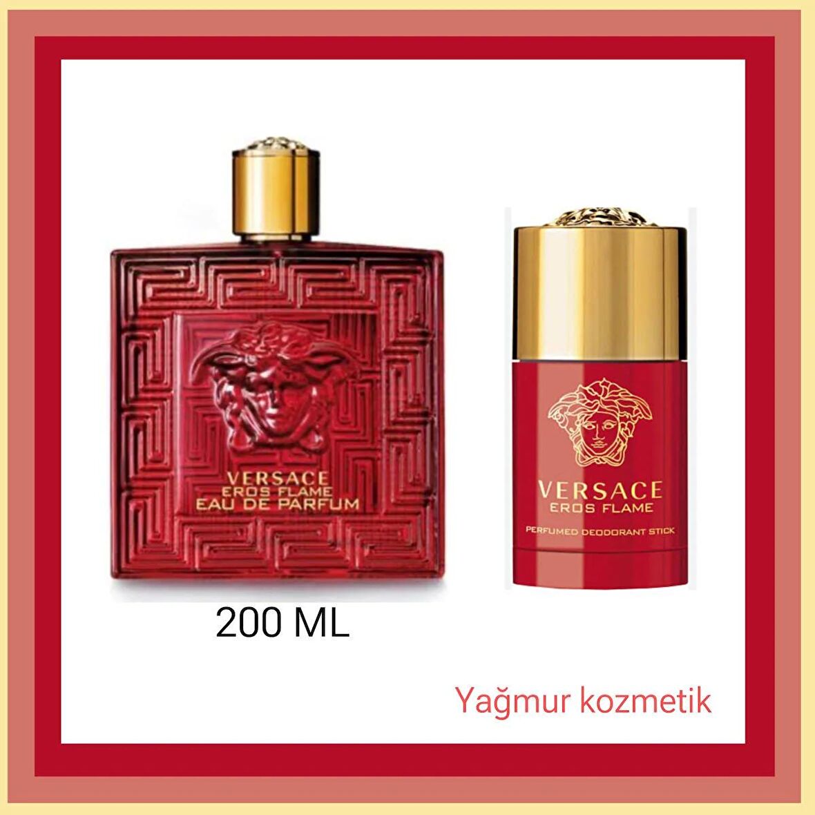 Versace Eros Flame Edp 200mL+Eros Flame deostick 75M