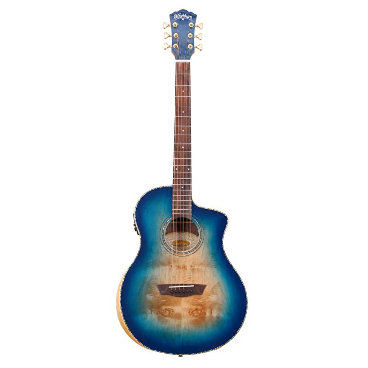 Washburn BTA-BLUBCE Bella Tono Vite Alure Burl Elektro Akustik Gitar