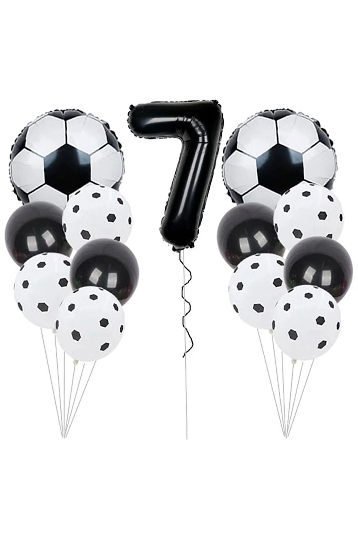 SİYAH BEYAZ FUTBOL TOP FOLYOLU BALON YAŞ SET