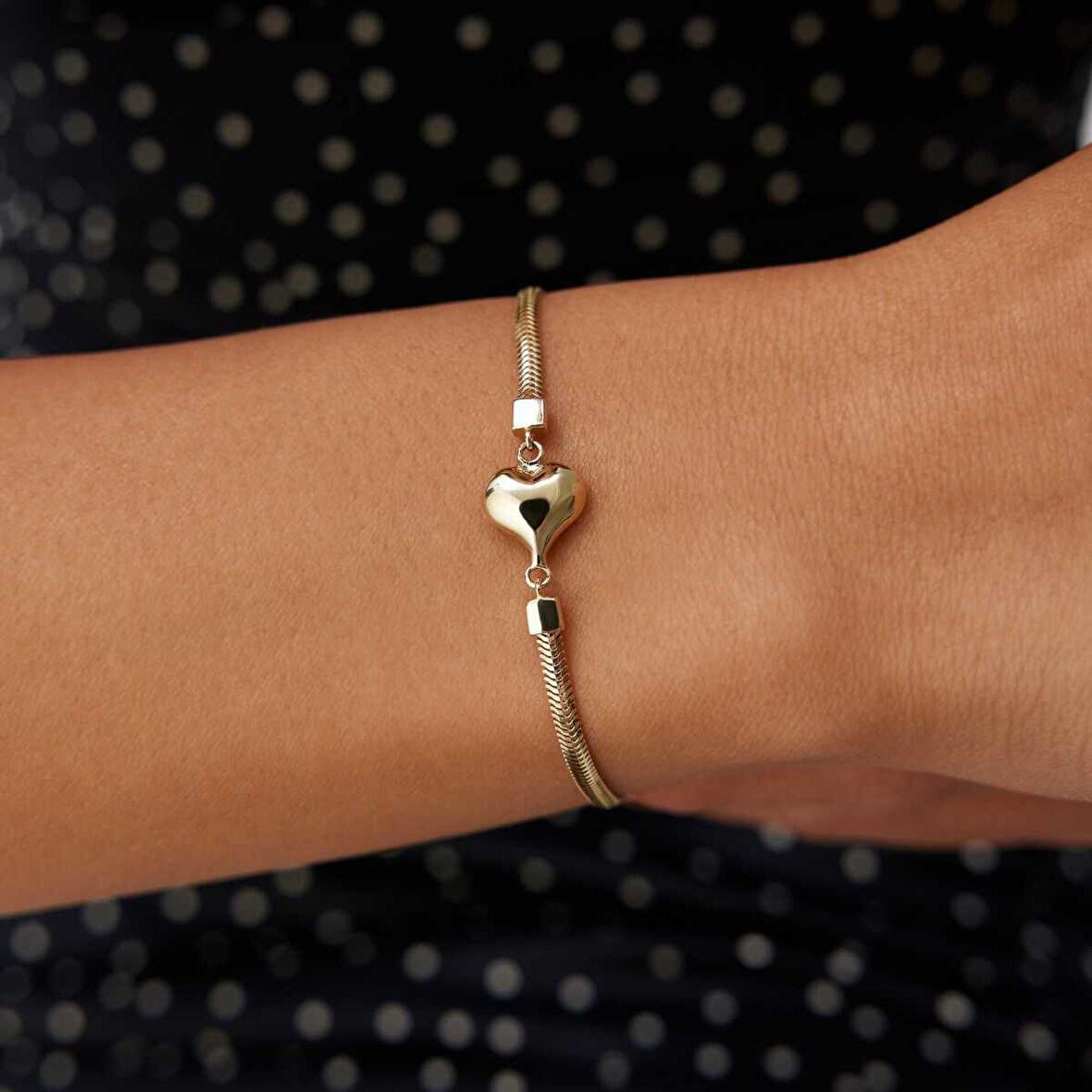 Balıksırtı Kalp Bileklik