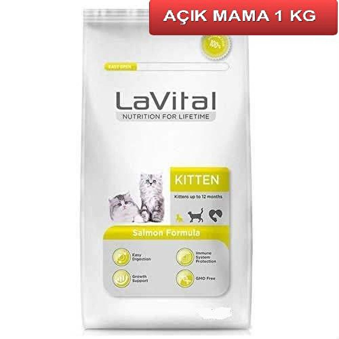 Lavital Kitten Somonlu Yavru Kedi Maması 1 kg AÇIK