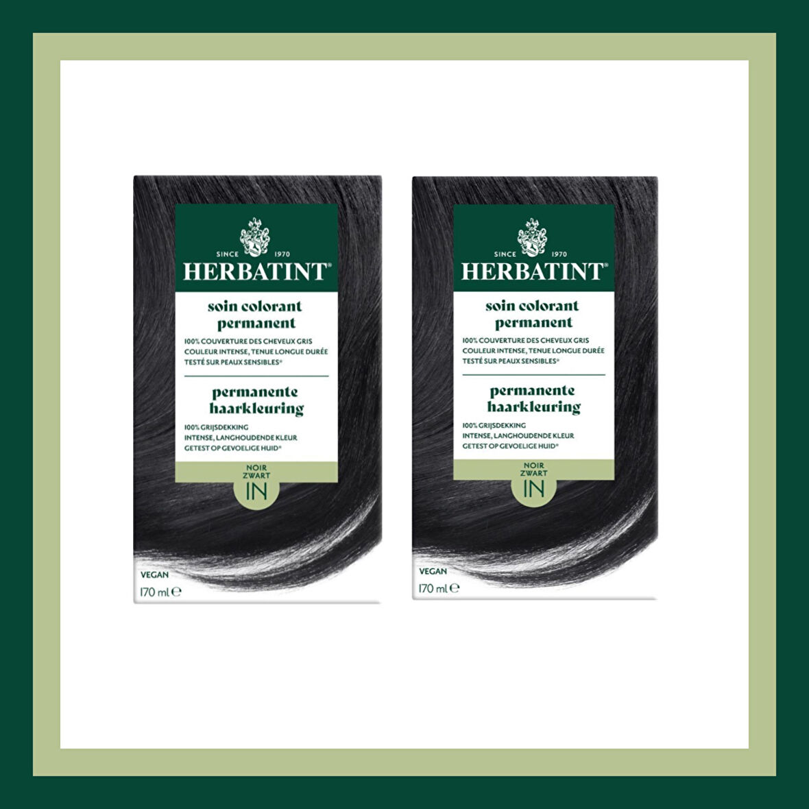 Hebatint Permanent haircolour gel 1N Siyah 170x2 