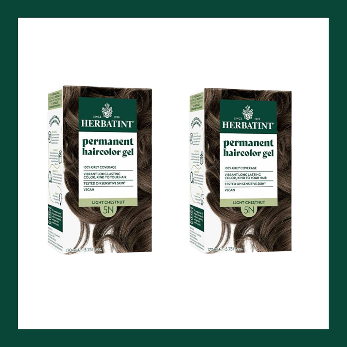 Herbatint Permanent haircolour gel 5N Light Brown 170 X 170ML 2Lİ