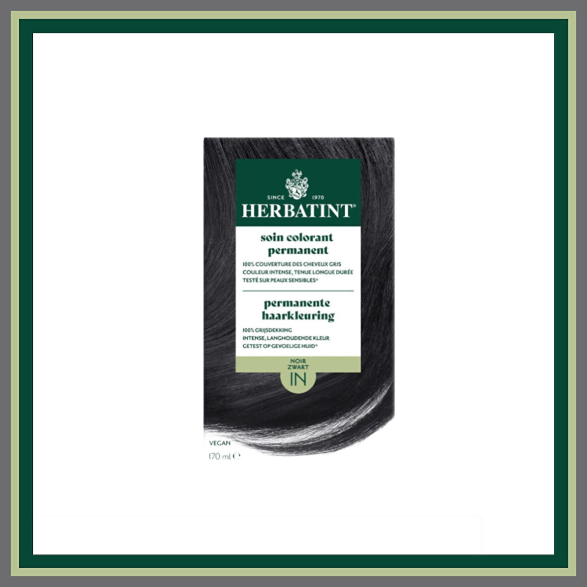 Hebatint Permanent haircolour gel 1N Siyah  170ml