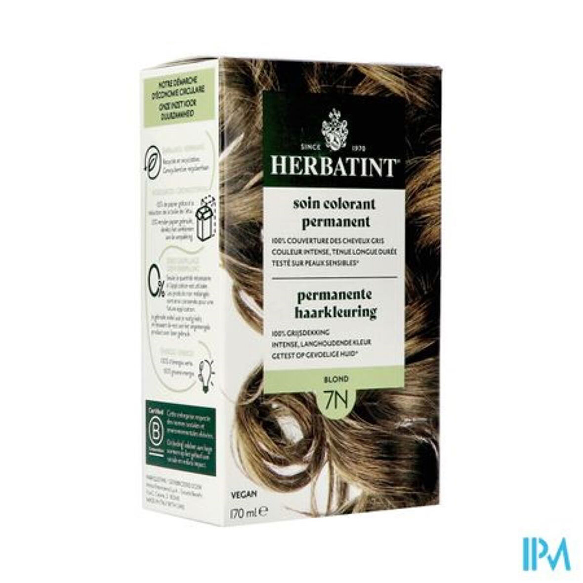 Herbatint Permanent Color Care 170 ml - Hair Colour: 7N Blond