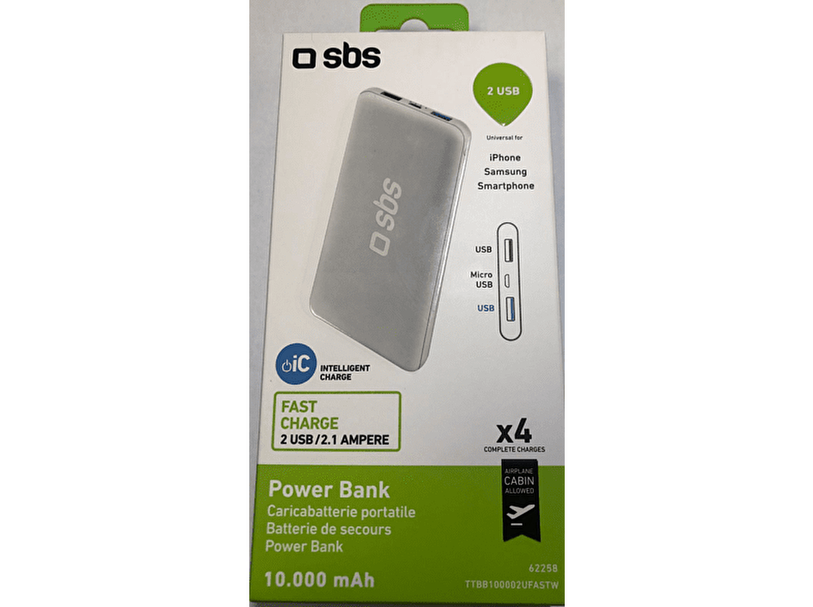 Sbs TTBB100002UFAST W 10000 mAh Hızlı Şarj Powerbank