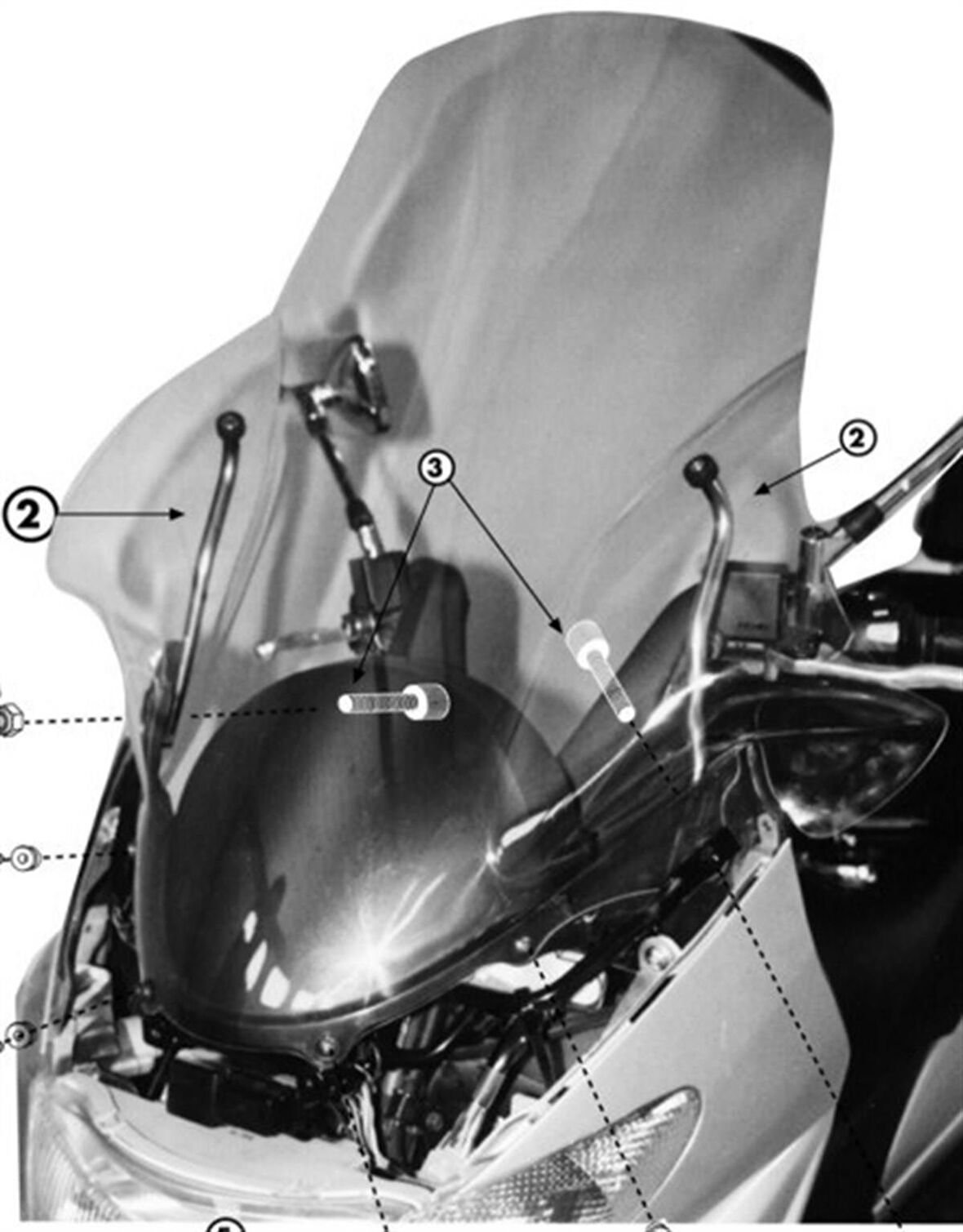 Givi D156KIT SUZUKI BURGMAN AN 250-400 (98-02) Rüzgar Siperlik Bağlantısı