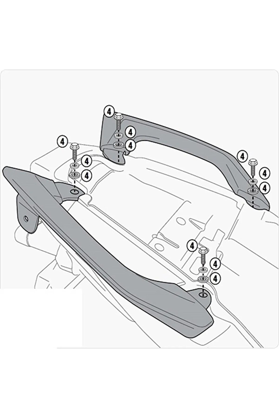 4103kıt Kawasakı Versys 650 (10-14) Yan Çanta Taşıyıcı Bağlantı Kiti