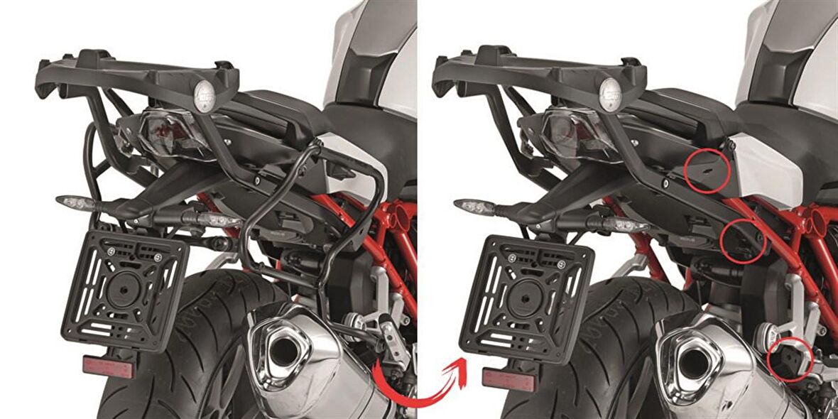 Givi PLXR5117 BMW R1200R - R1200RS (15-18) - R1250R (19) - R1250RS (19) Yan Çanta Tasiyici