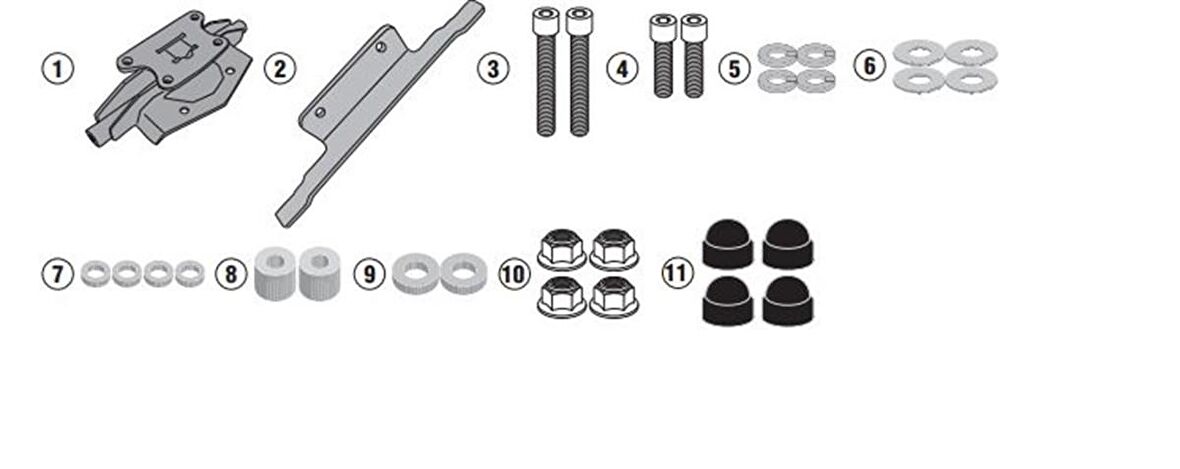 Givi 2139KIT YAMAHA TRACER 900 - TRACER 900 GT (18-20) Yan Çanta Tasiyici Baglanti Kiti