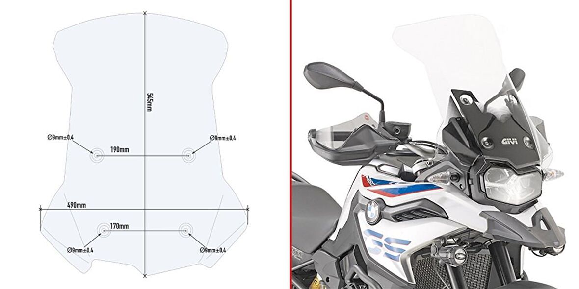 Givi D5127ST BMW F 750 GS - F 850 GS (18-19) Rüzgar Siperlik