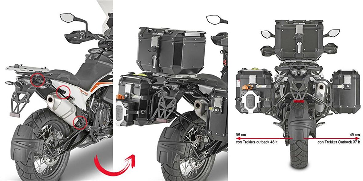 Givi PLOR7710CAM KTM 790 ADVENTURE (19-20) - ADVENTURE R (19-20) Yan Çanta Tasiyici