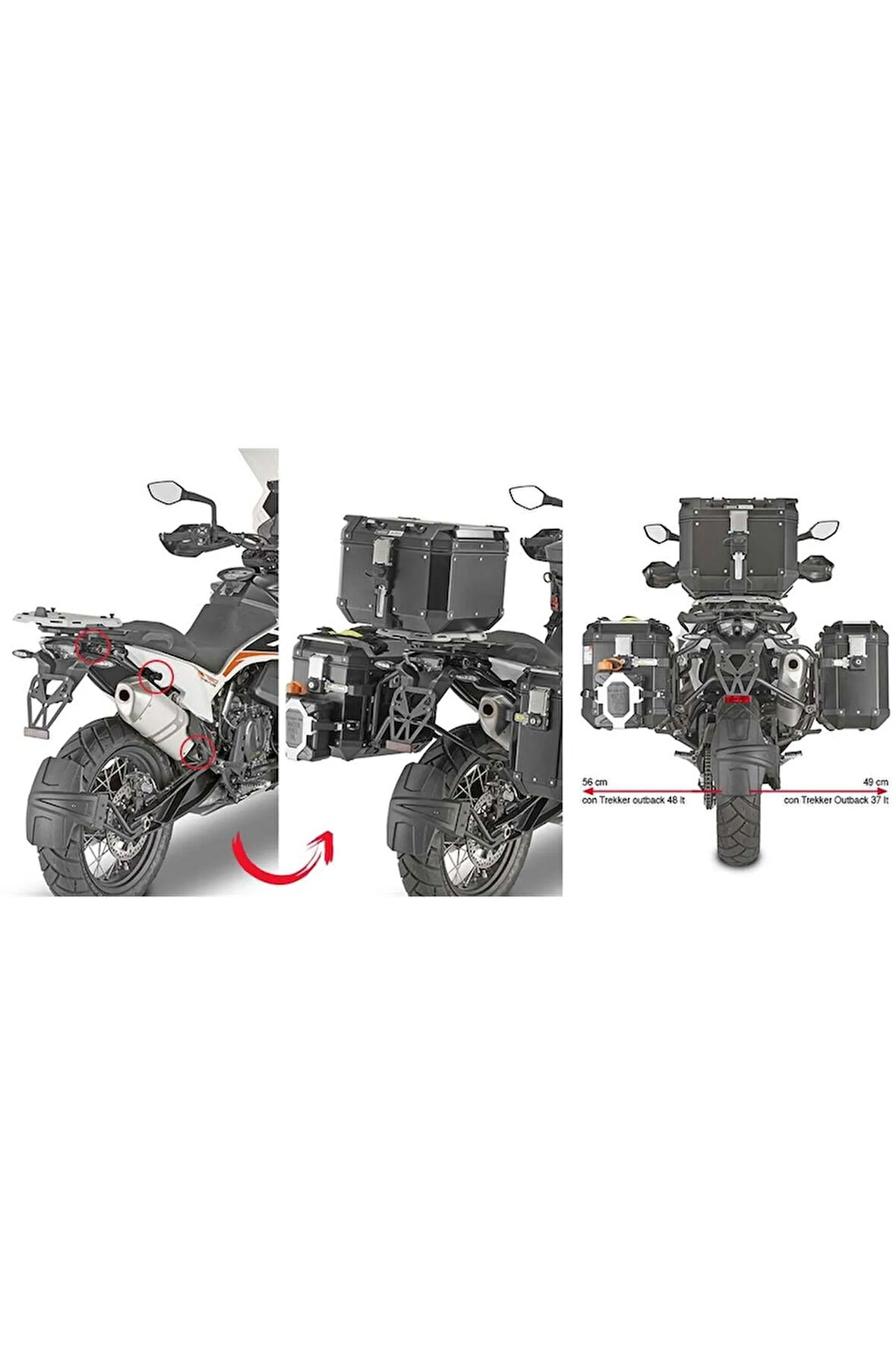 Plor7710cam Ktm 790 Adventure (19-20) - Adventure R (19-20) Yan Çanta Taşıyıcı