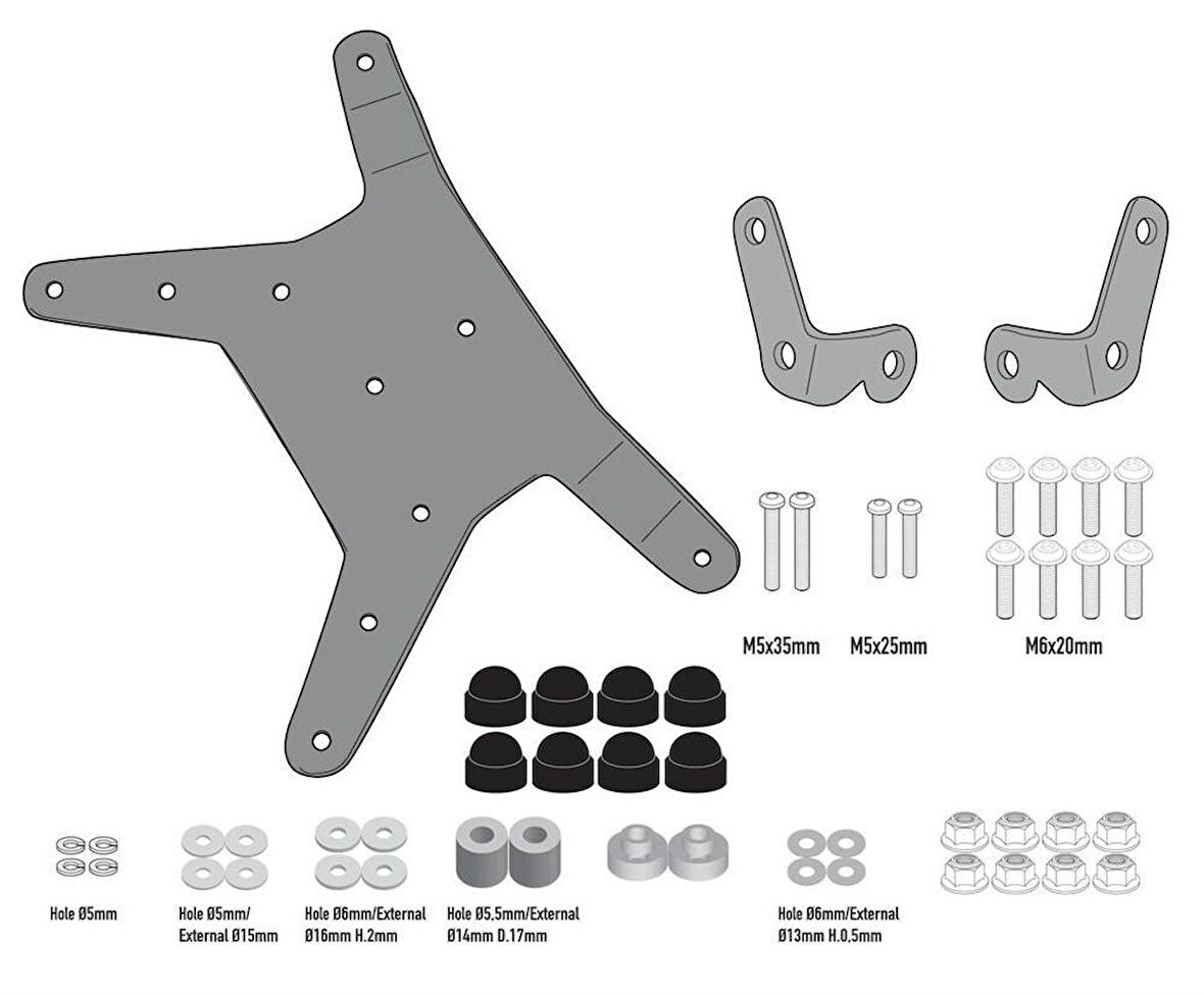 Givi D7711KIT Ktm390 Adventure (20)-790 Adventure (19-20)-790 Adventure R (19-20) Rüzgar Siperlik Ba