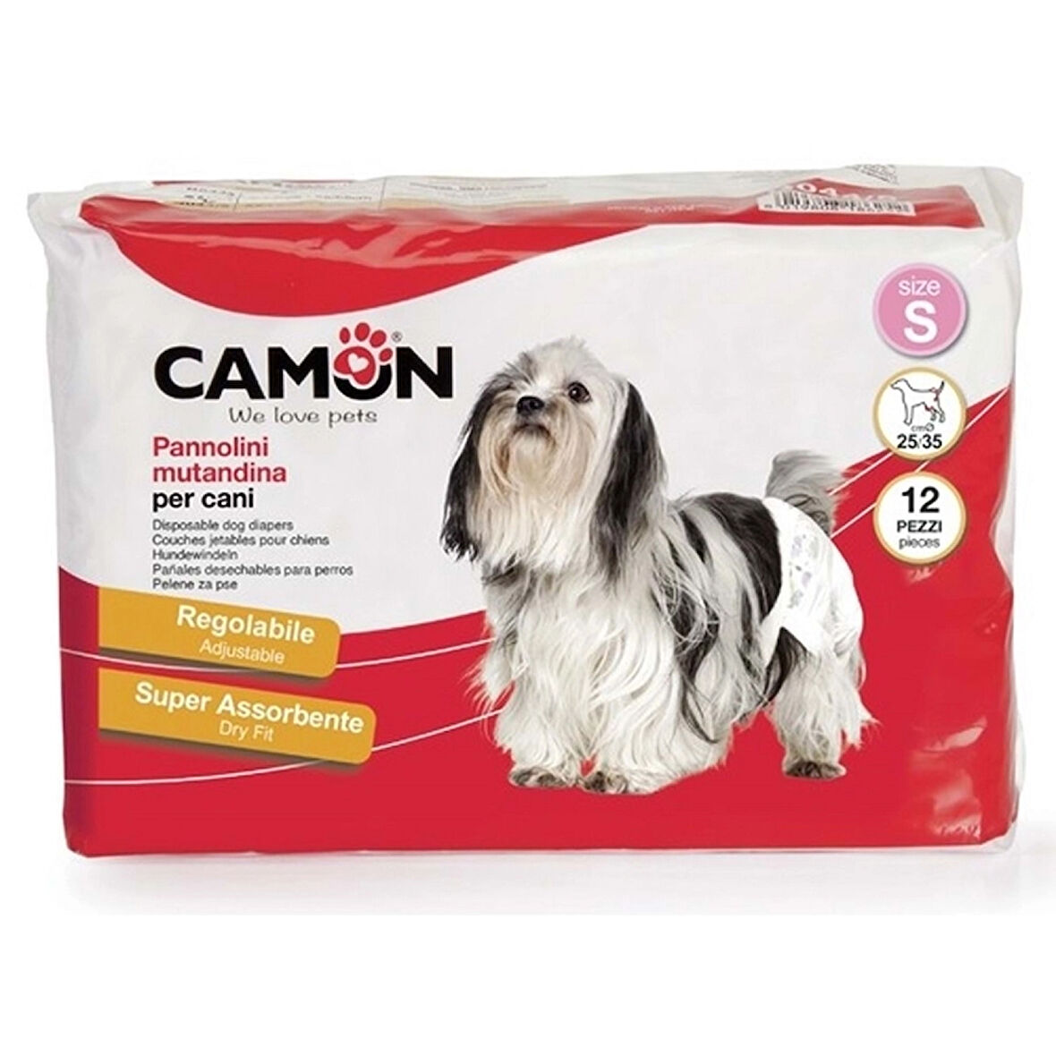 Camon Külot Bez XXL (70-80cm): Kızgınlık, Hasta ve İdrar Kaçırma Köpek Bezi