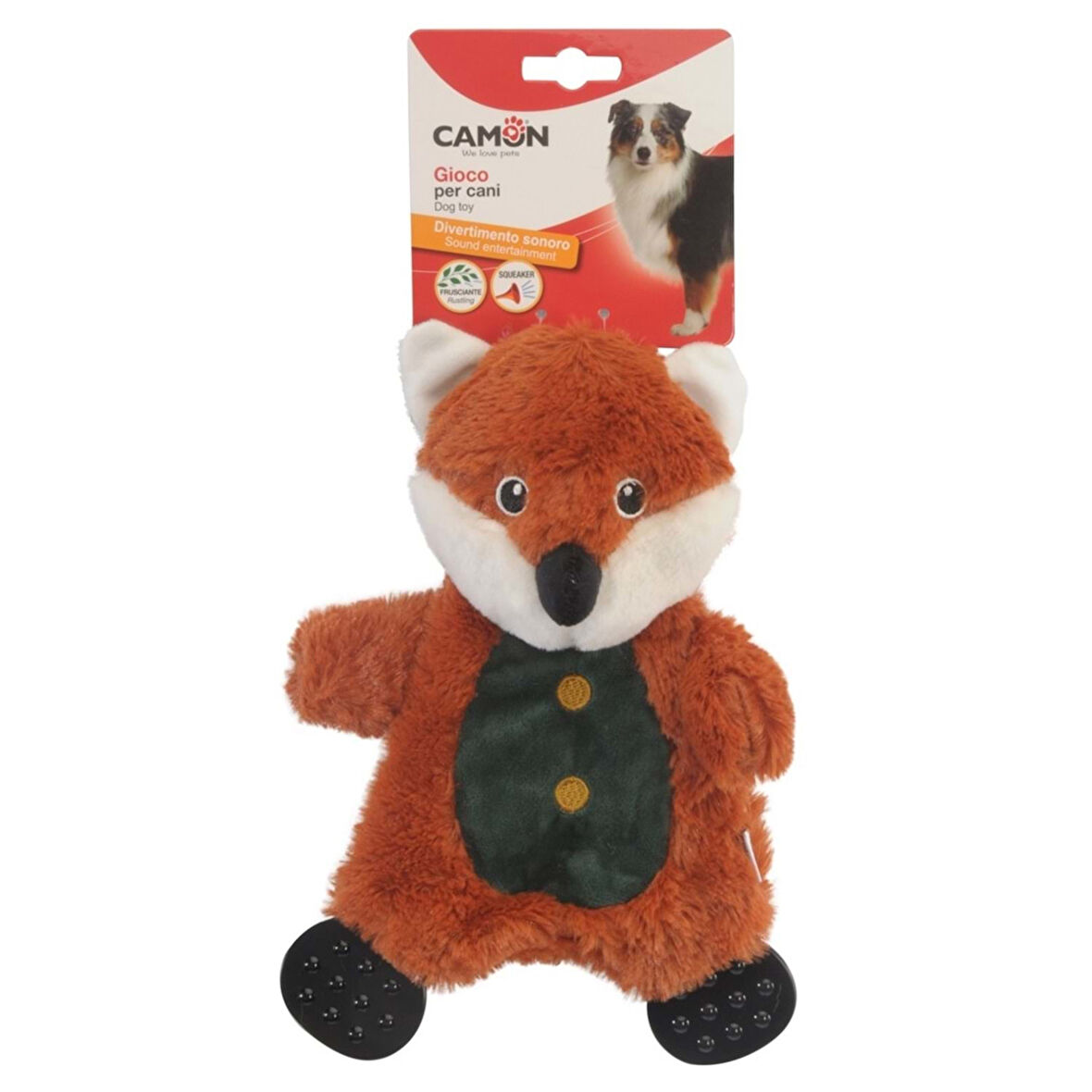 CAMON DOG TOY IN POLYESTER W PLASTIC PAWS köpek oyuncağı