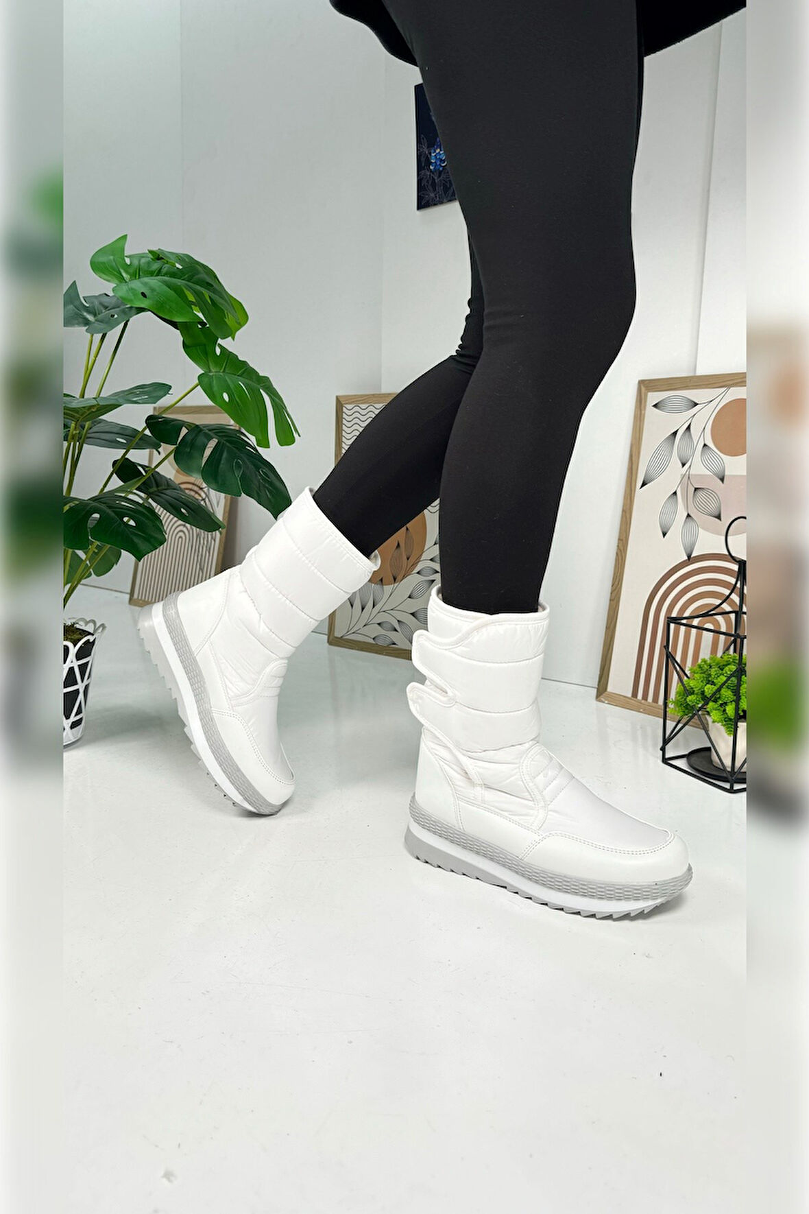 Unisex Kadın - Erkek - Çocuk Kar Botu İçi Kürklü Cırt Cırtlı Kaymaz Taban Ayakkabı 802