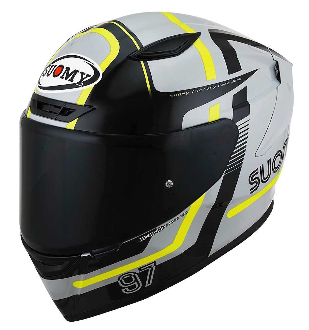 SUOMY TRACK-1 KASK NINETY SEVEN GREY-YELLOW